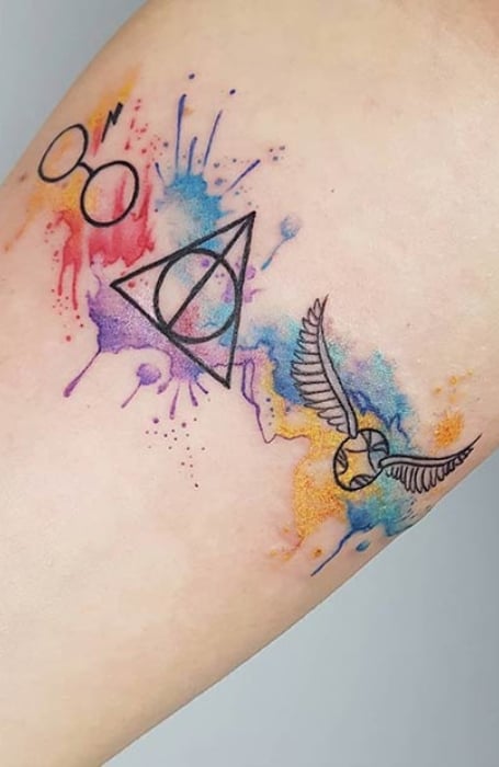 Harry Potter Watercolour Tattoo