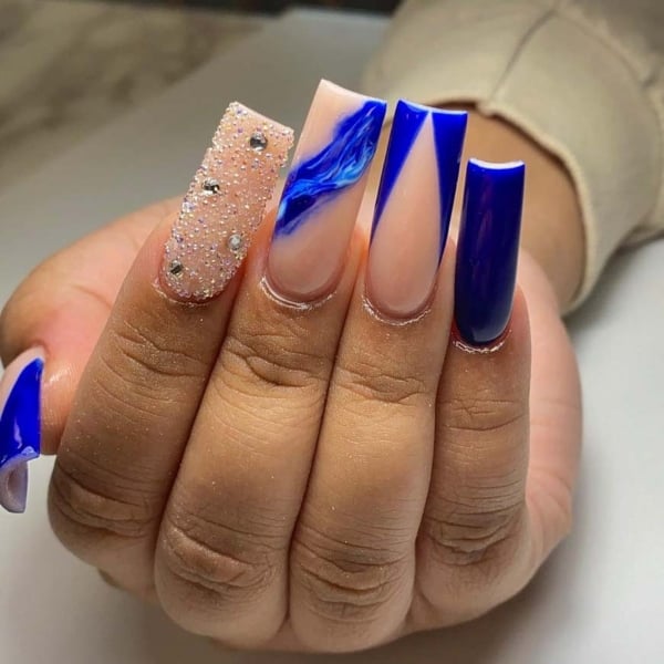 Long Royal Blue Nails (1)