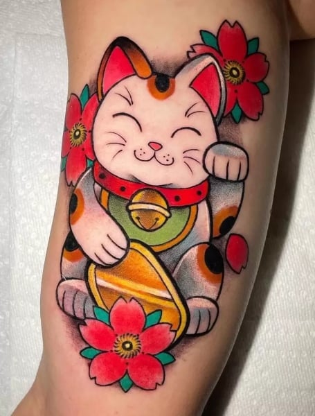 Lucky Cat Tattoo