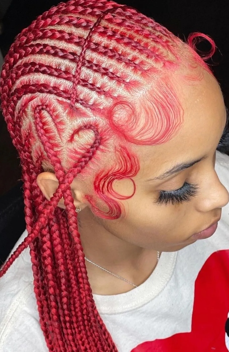 Red Stitch Braids