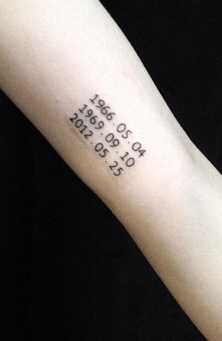 21 Number Tattoos That Honor Special Dates and Lucky Digits | Inspirational  tattoos, Date tattoos, Minimalist tattoo