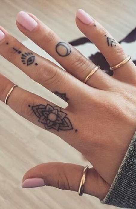 Unique Finger Tattoo