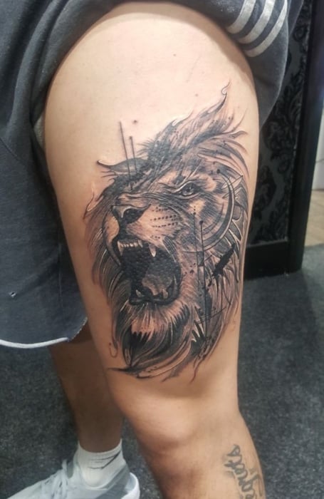 Unique Lion Tattoo