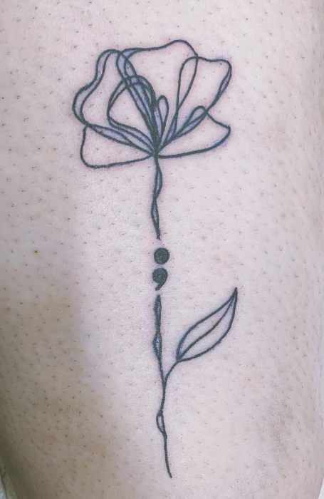 Unique Semicolon Tattoo