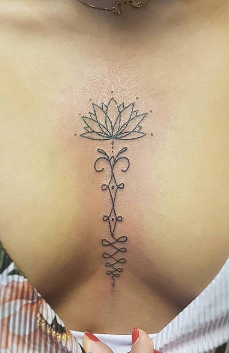 Unique Sternum Tattoo (1)