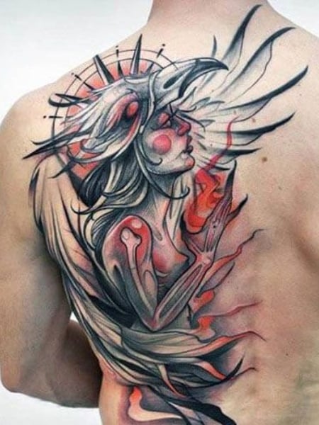 Back Phoenix Tattoo (1)