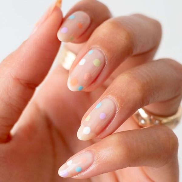 Clear Dot Nails