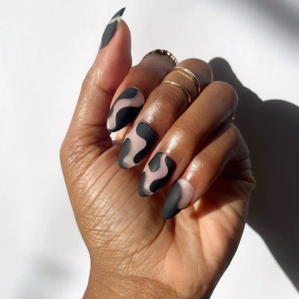 Clear Nails With Matte Polish