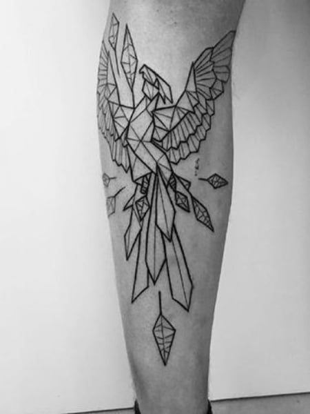 Geometric Phoenix Tattoo (1)