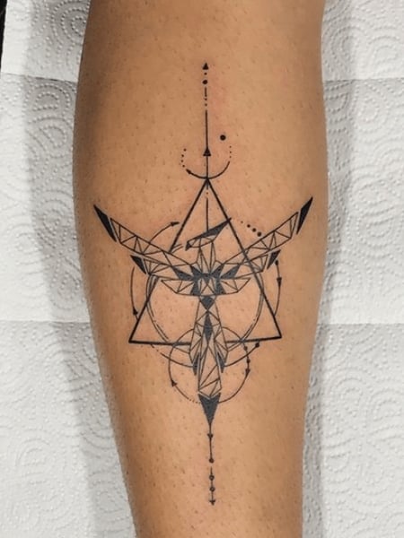 Geometric Phoenix Tattoo