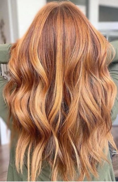 Ginger Hair Color With Caramel Highlights