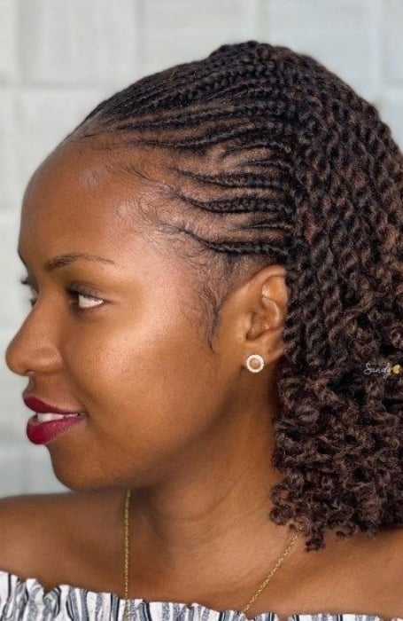 Kinky Twist Cornrow