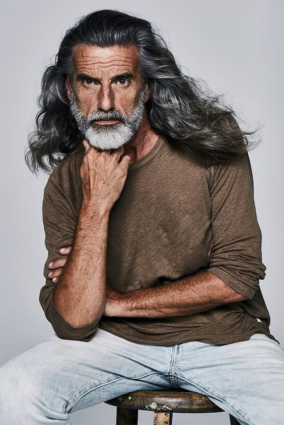Top 100 image long haired older men 