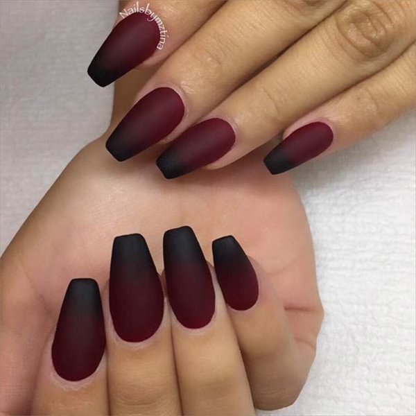 Matte Colors Thanksgiving Nail Design