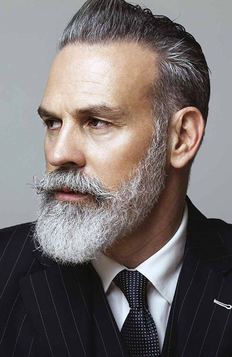 Salt and store pepper mens hair