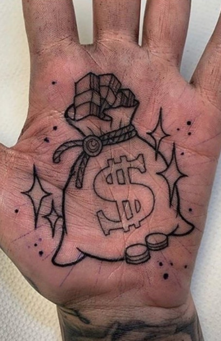 Tattoo uploaded by Bibibarte  MoneyBag on the Finger  Tattoodo