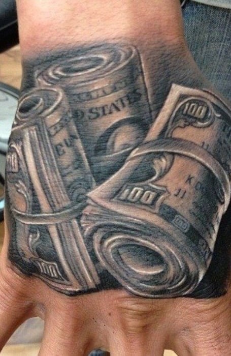 Money Hand Tattoos
