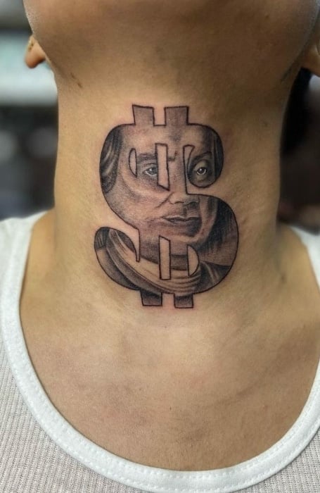 Money Neck Tattoos