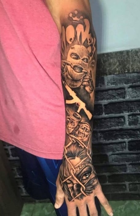 Aggregate 69 gangster hood forearm tattoos best  thtantai2