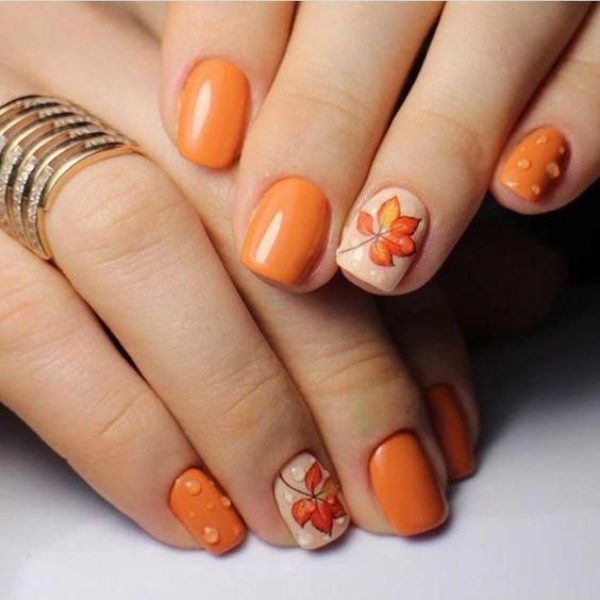 Orange Thanksgiving Nails (1)