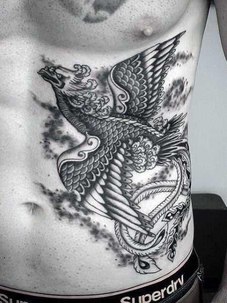 Phoenix Tattoo On Ribs (2)