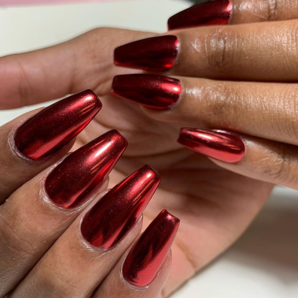 Red Chrome Nails