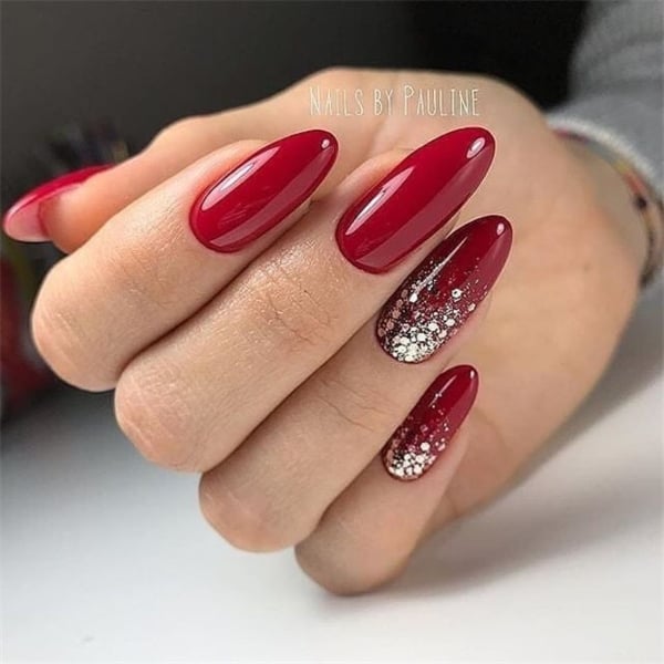 Red Sparkly Nails