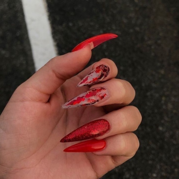 Red Stiletto Nails