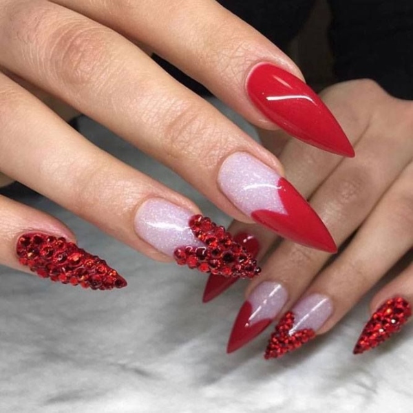 Red Valentine Nails