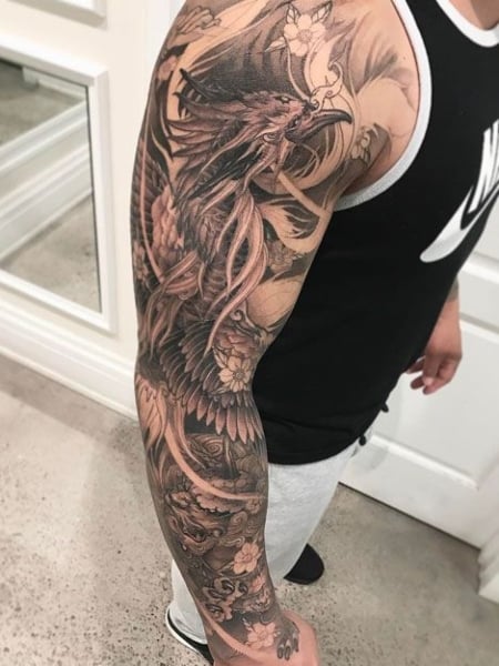 Sleeve Phoenix Tattoo