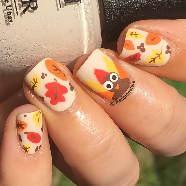 Turkey Thanksgiving Nails (1)