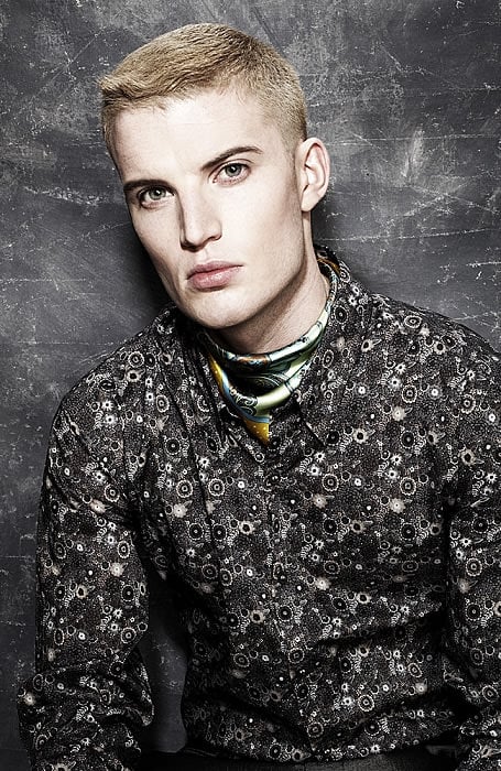 Bleached Blonde Ivy League Haircut