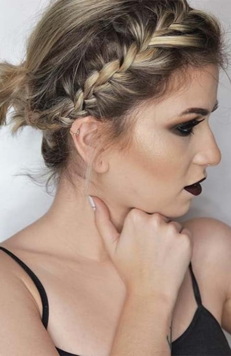 Braided Updo For Short Hair