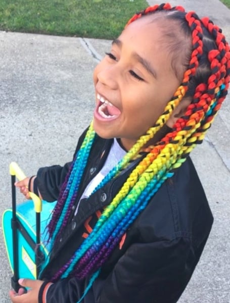 Braids With Bright Colors