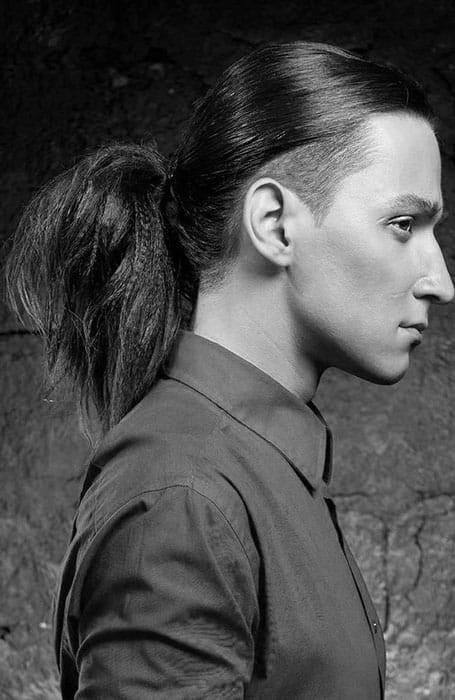 Long Ponytail With Taper