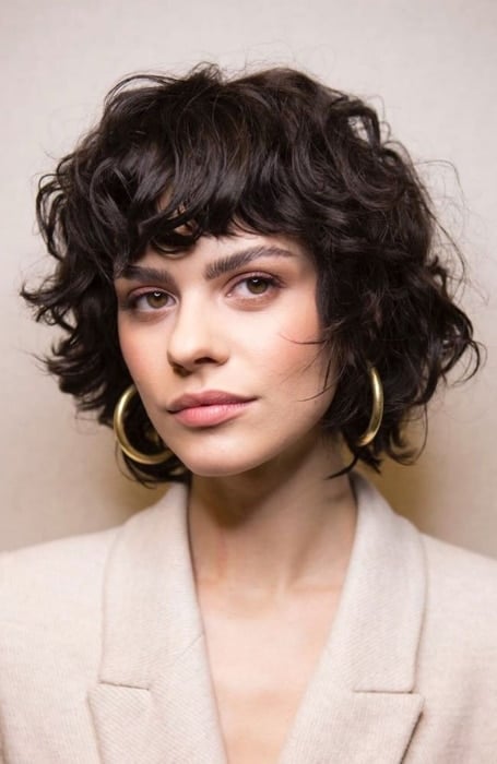 28 Best Curly Bob with Bangs for the Most Flattering Haircut & Hairstyle