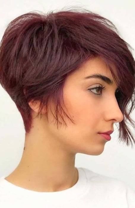 Pixie Cut With Long Bangs