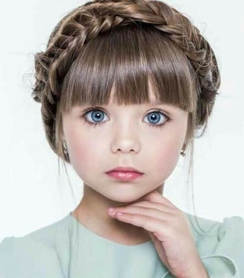 Updo With Bangs Kid Girl