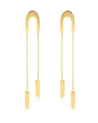 14k Yellow Gold Equilibrium Dangles Earrings