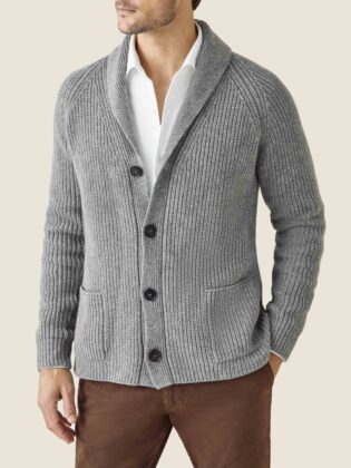 Chunky Knit Cashmere Cardigan