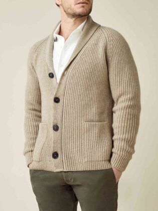 Chunky Knit Cashmere Cardigan Business Casual