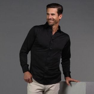 Cocktail Attire Dress Shirt Black