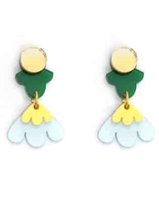 Dash Of Gold Acrylic Earrings Flores 1