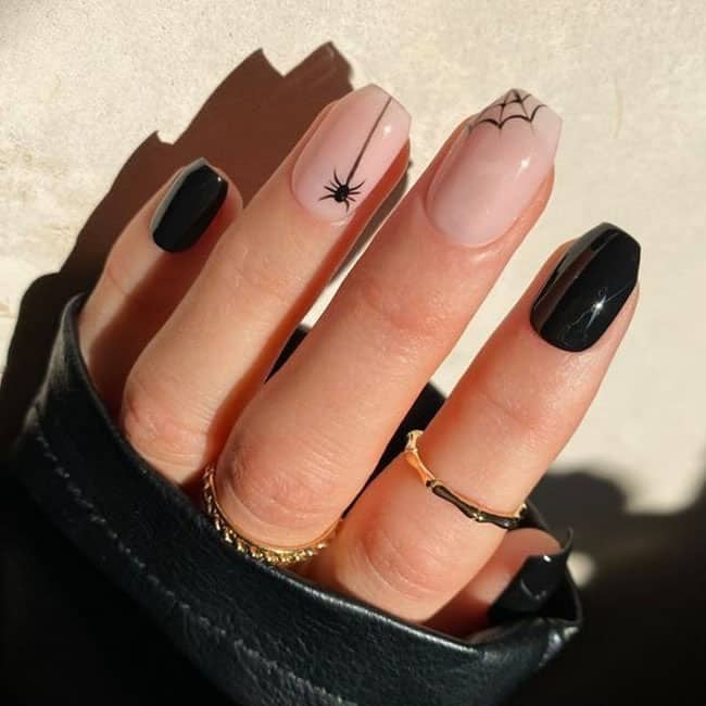 Halloween Short Coffin Nails