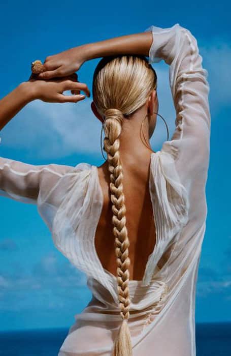 Low Sleek Braided Ponytail