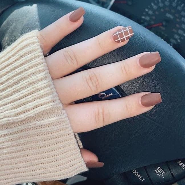 Matte Short Coffin Nails