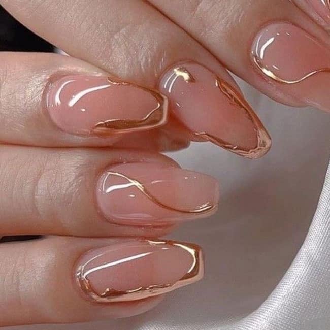Nude Short Coffin Nails