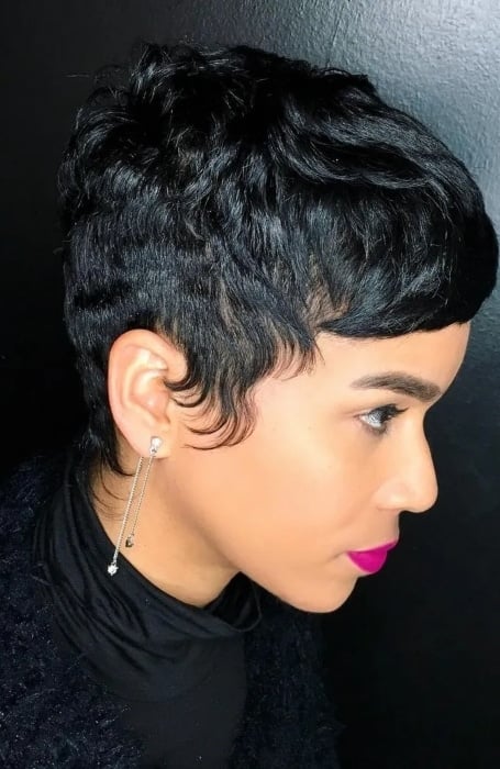 Short Black Pixie