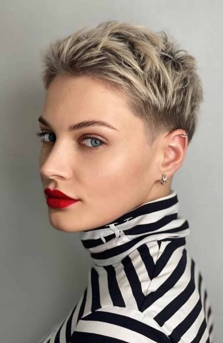 Short Pixie With Highlights