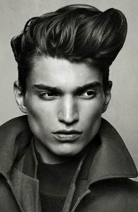 Side Swept Pompadour